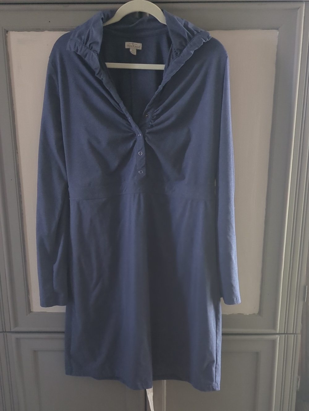 TEHAMA Navy Hooded Long-Sleeve Women’s Dress